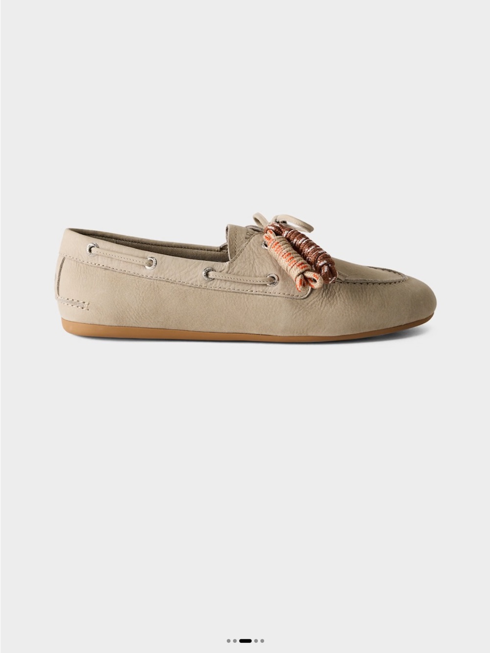 Aritzia Beige Tassel Moccasin Loafer